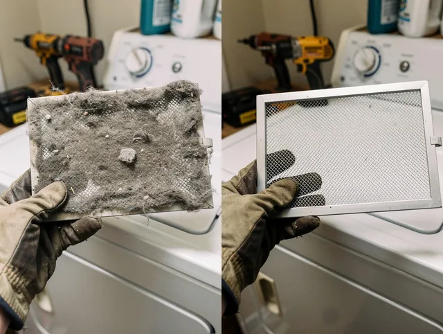 Professional lint trap cleaning by Cheshire Dryer Vent Cleaning in Cheshire