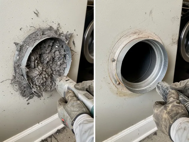 Professional clogged vent cleaning by Cheshire Dryer Vent Cleaning in Cheshire