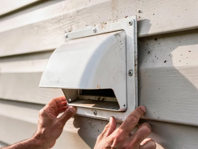 Cheshire Dryer Vent Cleaning technician delivering thorough residential dryer vent cleaning service in Cheshire